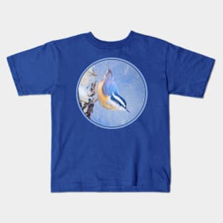 Red Breasted Nuthatch Kids T-Shirt